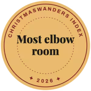 ChristmasWanders Index 2026 badge, Most elbow room